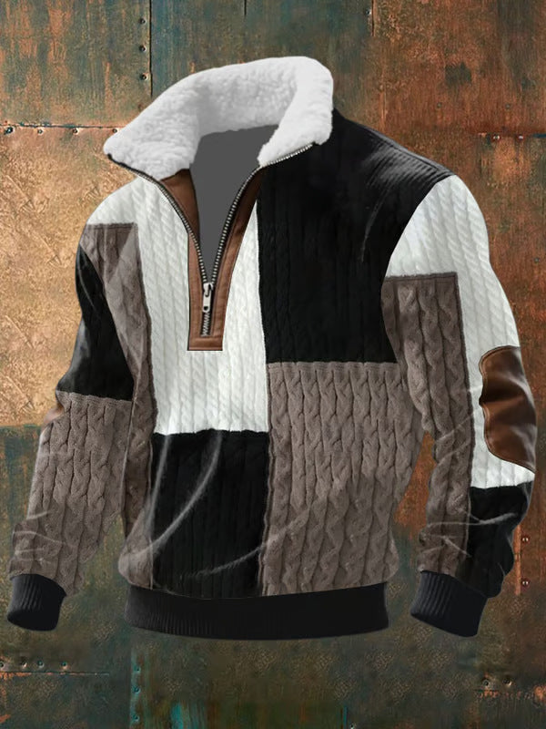 Siyaje | Pull Rits à col haut en cuir