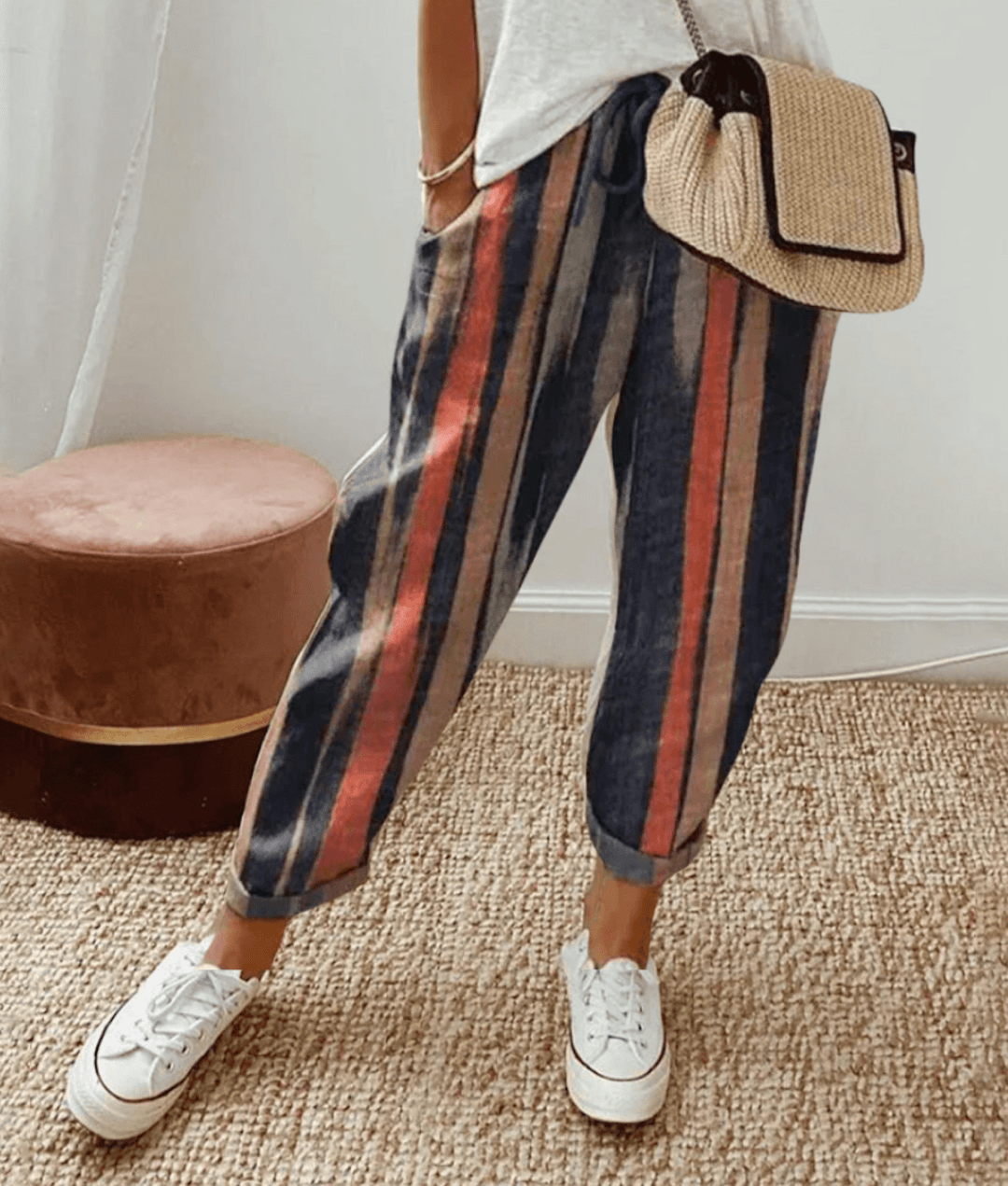 Sandrine | Pantalon élégant en coton-lin 1+1 GRATUIT