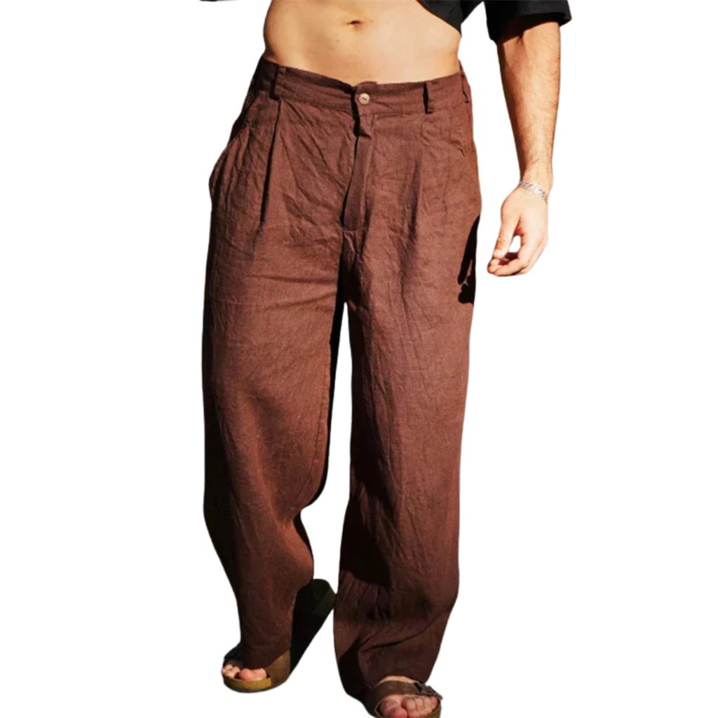 Siyaje | Pantalon large en lin