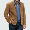 Siyaje | Veste classique en daim à boutons