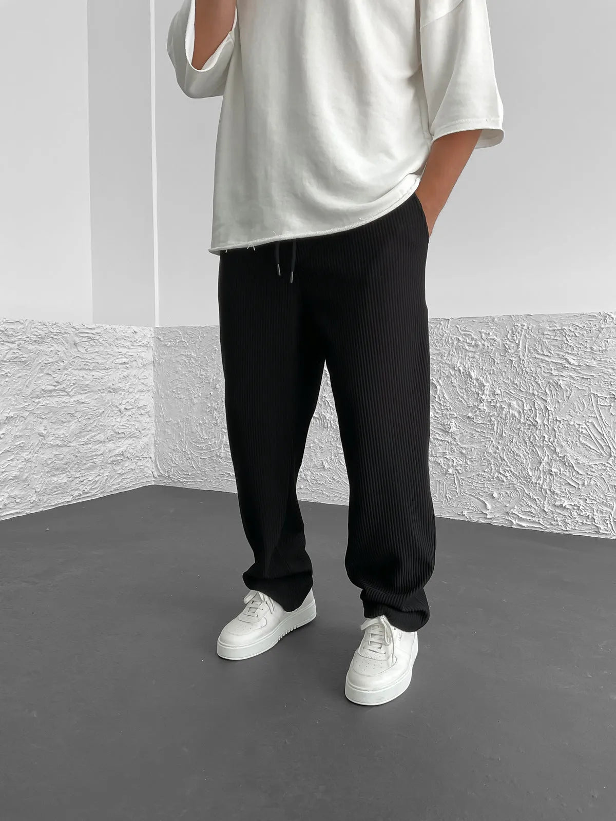 Siyaje | Pantalon côtelé coupe décontractée