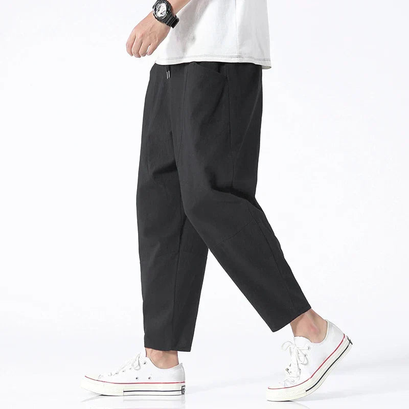 Siyaje | Pantalon raccourci en lin