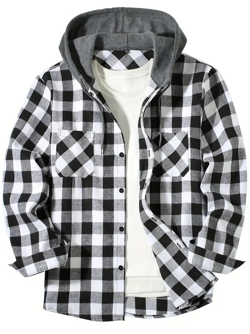 Siyaje | Veste à carreaux pour homme avec doublure chaude