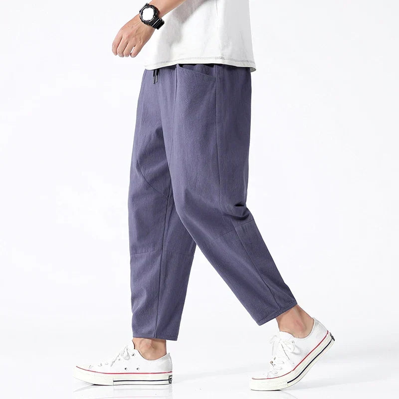 Siyaje | Pantalon raccourci en lin