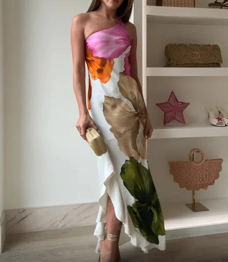 Siyaje | Robe maxi patchwork élégante