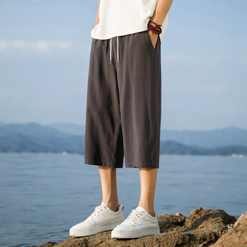 Siyaje | Short élégant en coton et lin