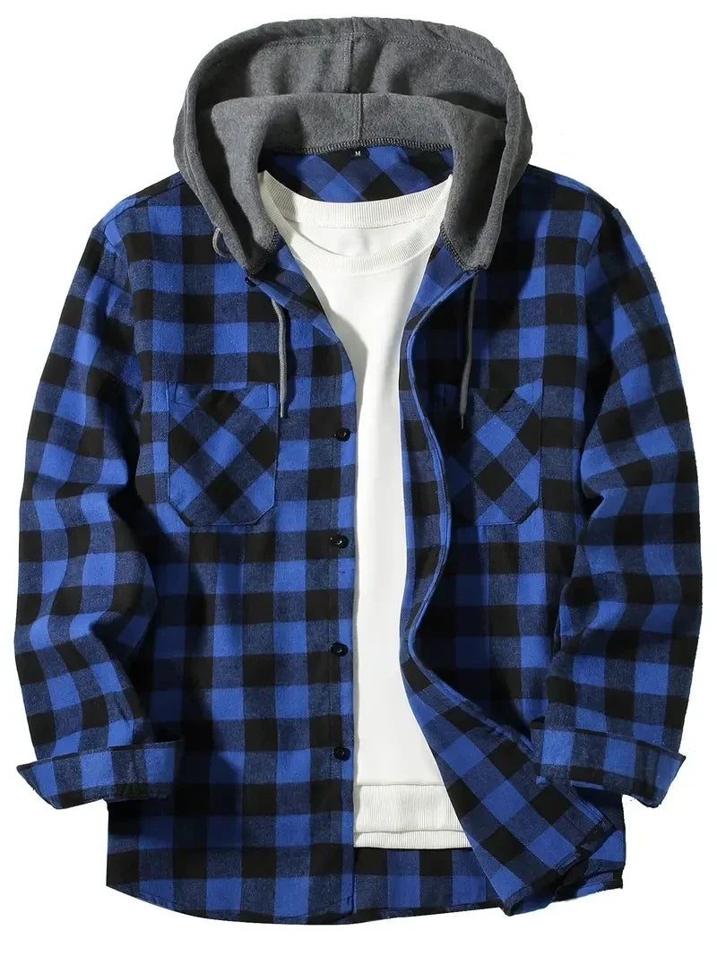Siyaje | Veste à carreaux pour homme avec doublure chaude
