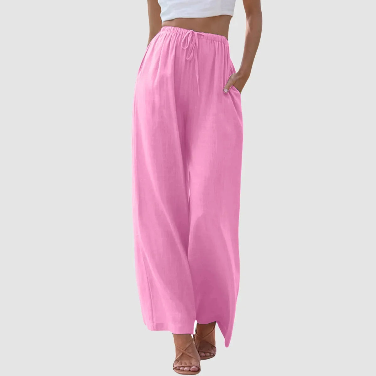 Siyaje | Pantalon taille haute à jambes larges