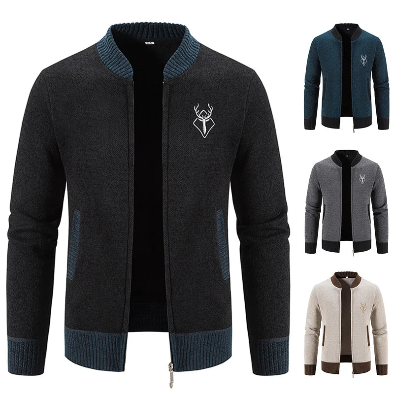 Siyaje | Gilet pour homme en maille avec détail automnal