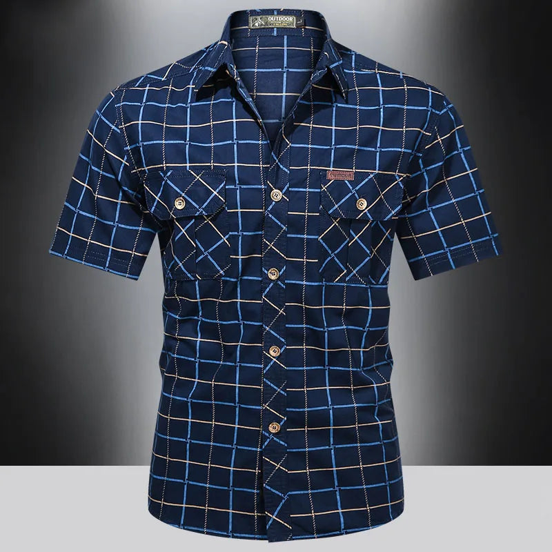 Siyaje | Chemise élégante à manches courtes à carreaux
