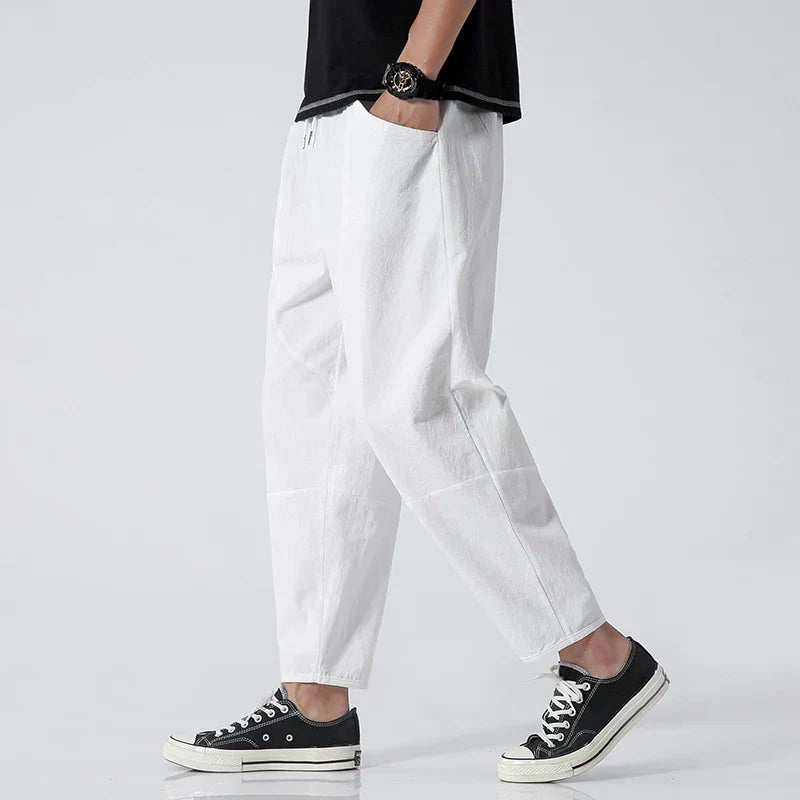 Siyaje | Pantalon raccourci en lin