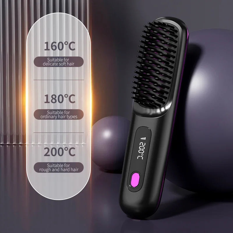 Glissara | Stylers Capillaires Sans Fil | Fonction de Charge USB & Écran LCD | Technologie Céramique & Ions