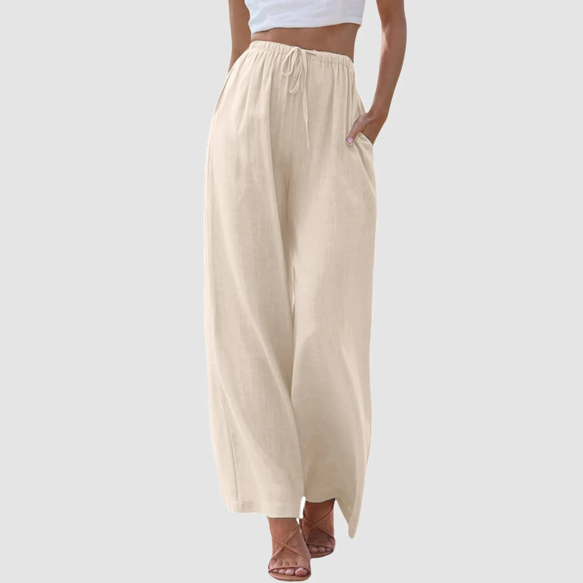 Siyaje | Pantalon taille haute à jambes larges