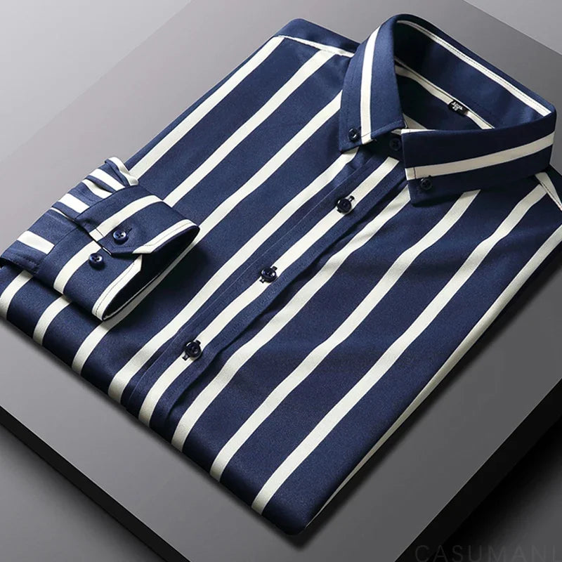 Siyaje | Chemise Casual Rayée pour Hommes