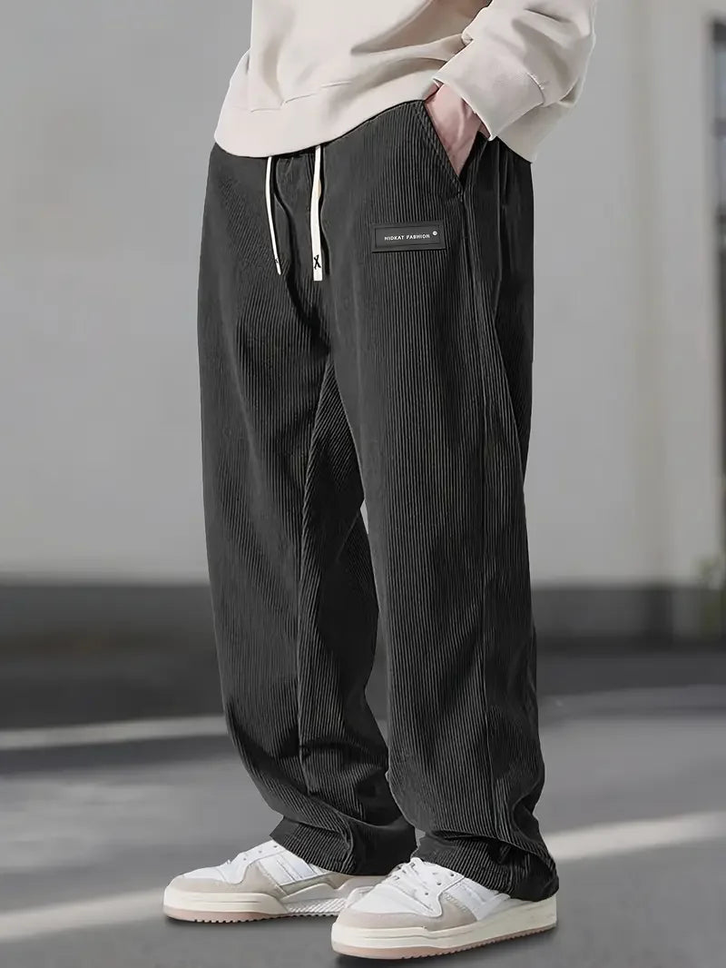 Siyaje | Pantalon décontracté large en velours côtelé