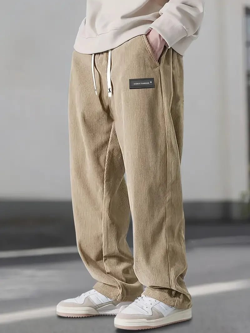 Siyaje | Pantalon décontracté large en velours côtelé