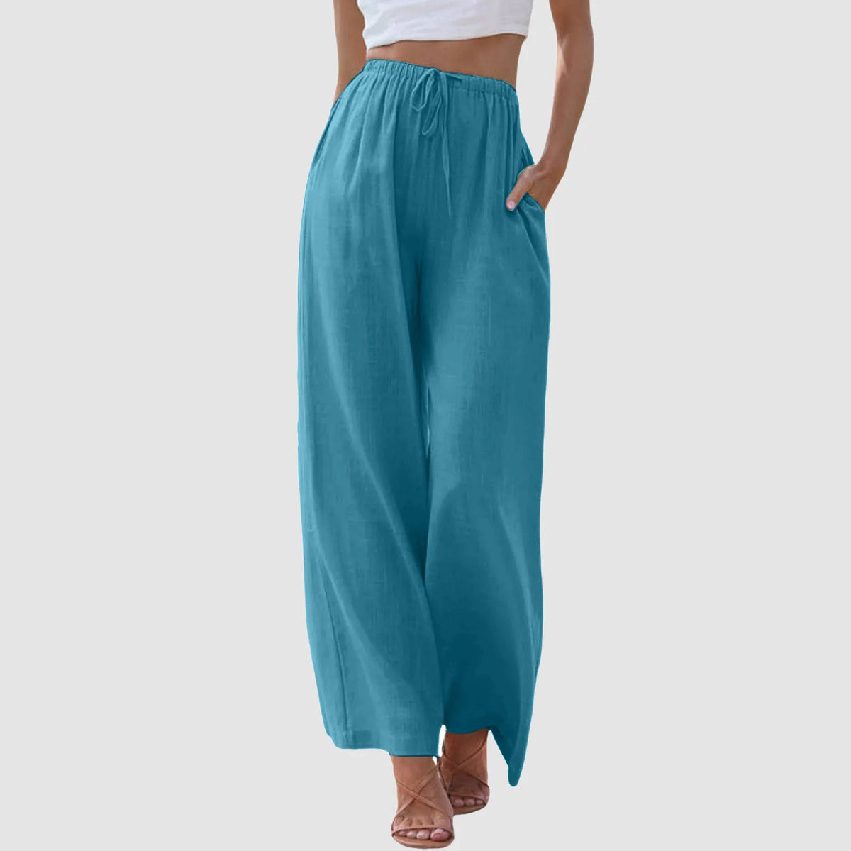 Siyaje | Pantalon taille haute à jambes larges