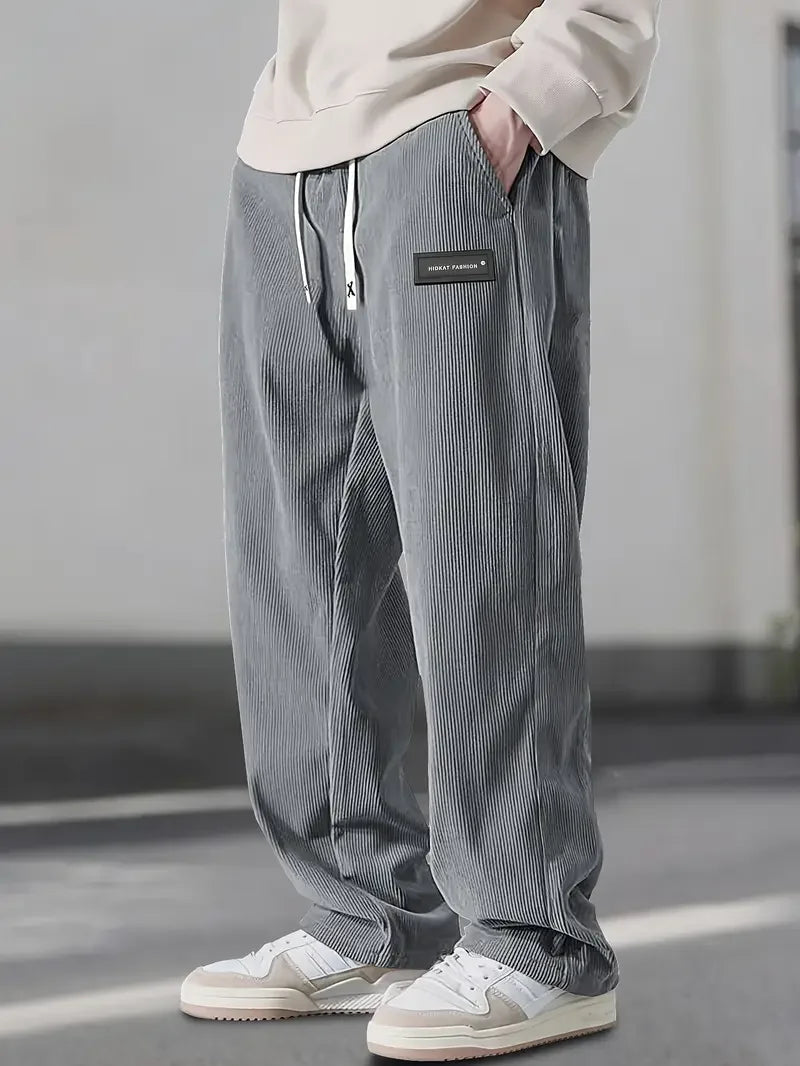 Siyaje | Pantalon décontracté large en velours côtelé