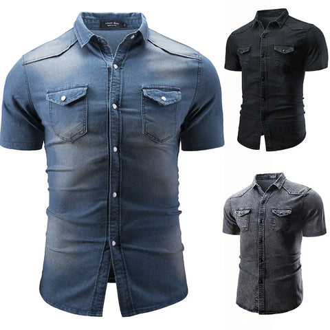 Siyaje | Chemise en jean à manches courtes avec poche