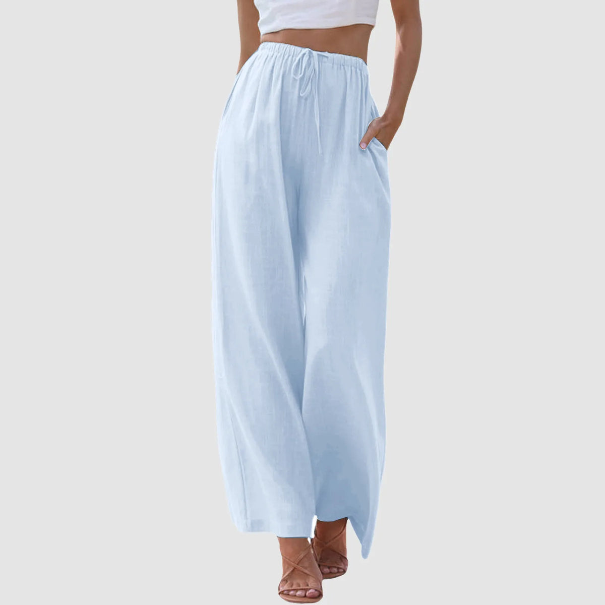 Siyaje | Pantalon taille haute à jambes larges