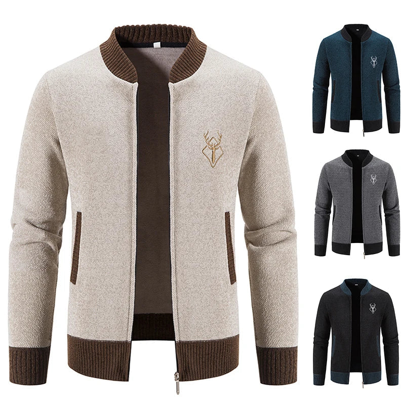 Siyaje | Gilet pour homme en maille avec détail automnal