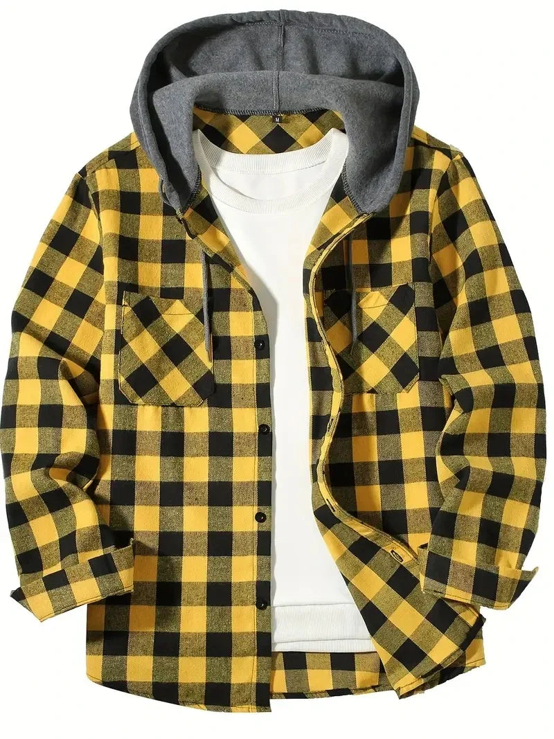 Siyaje | Veste à carreaux pour homme avec doublure chaude