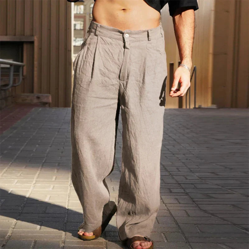 Siyaje | Pantalon large en lin