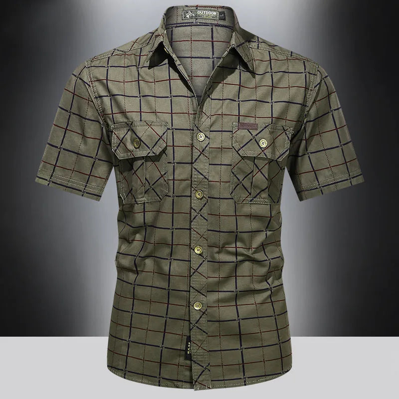 Siyaje | Chemise élégante à manches courtes à carreaux
