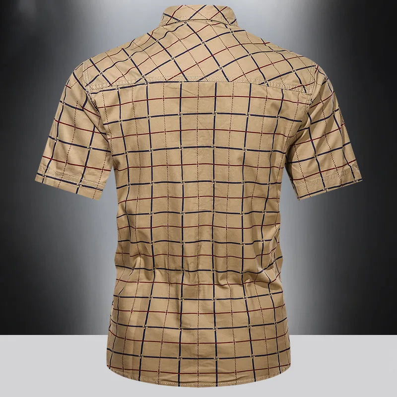 Siyaje | Chemise élégante à manches courtes à carreaux