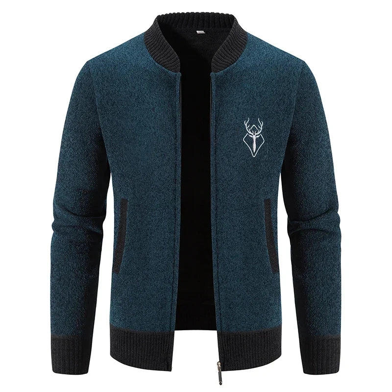 Siyaje | Gilet pour homme en maille avec détail automnal