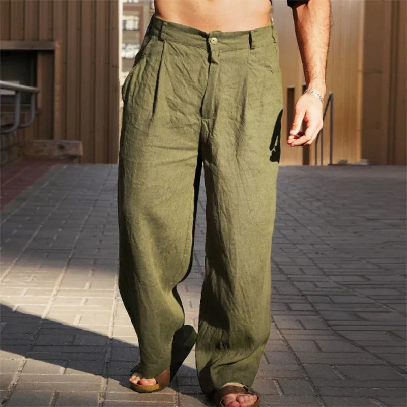 Siyaje | Pantalon large en lin