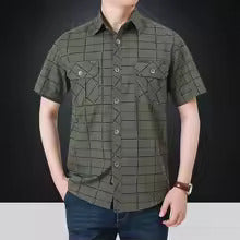 Siyaje | Chemise élégante à manches courtes à carreaux