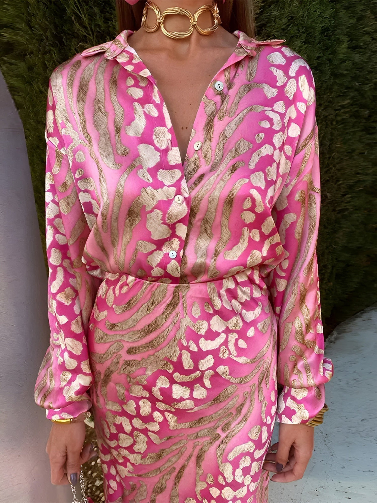 Siyaje | Élégante Robe Chemise en Satin