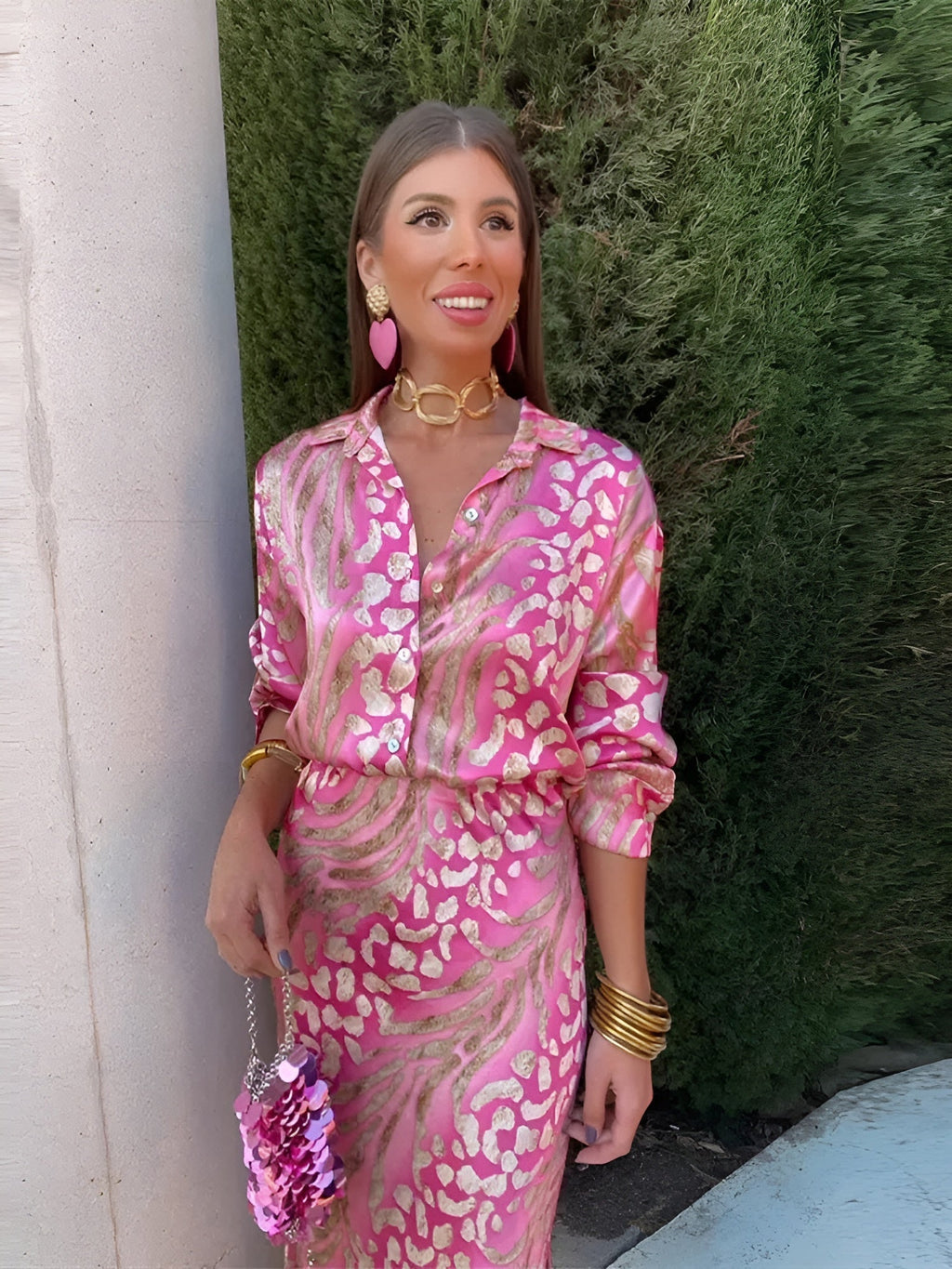 Siyaje | Élégante Robe Chemise en Satin