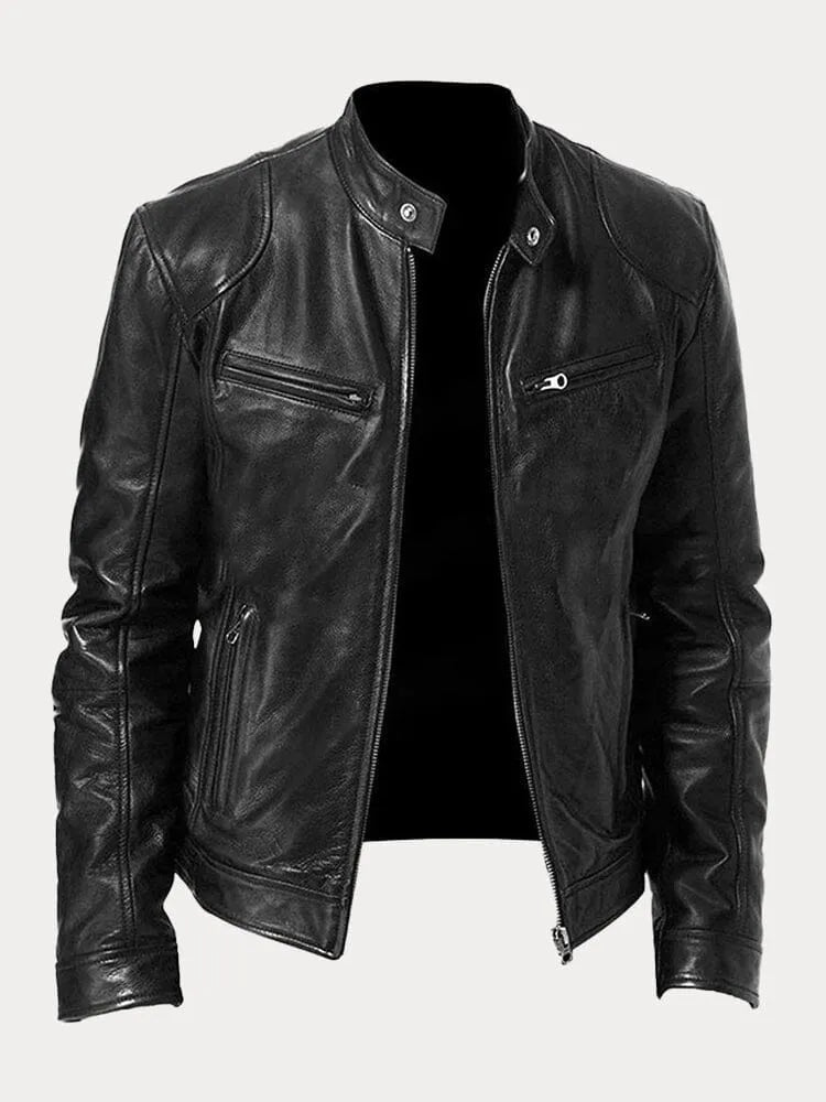 Siyaje | Veste en cuir style décontracté