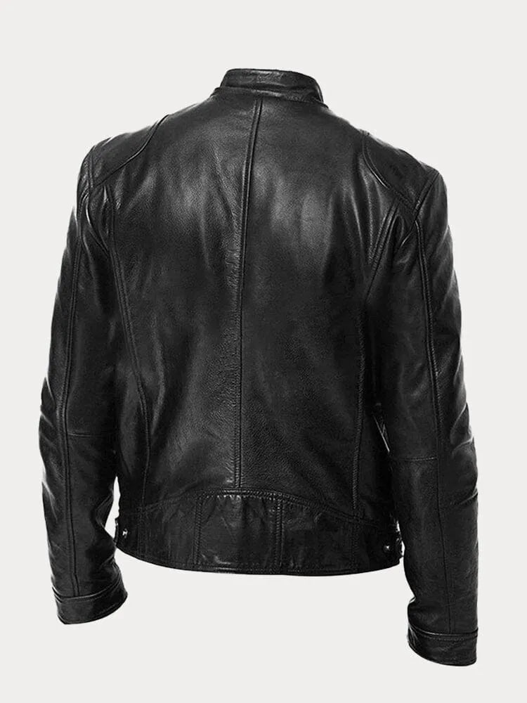 Siyaje | Veste en cuir style décontracté