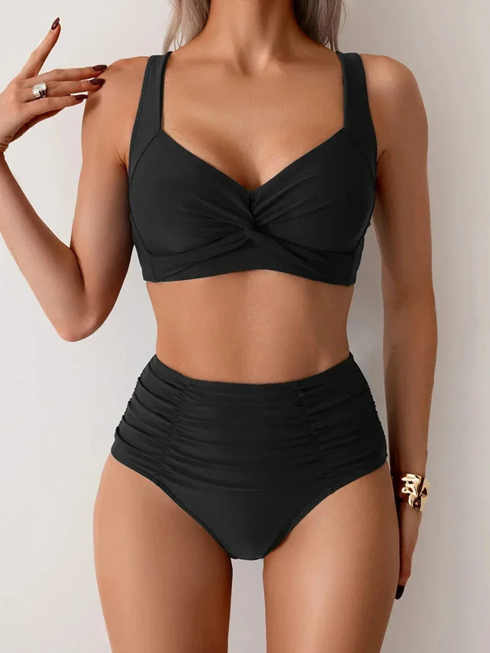 Siyaje | Bikini bandeau à fronces