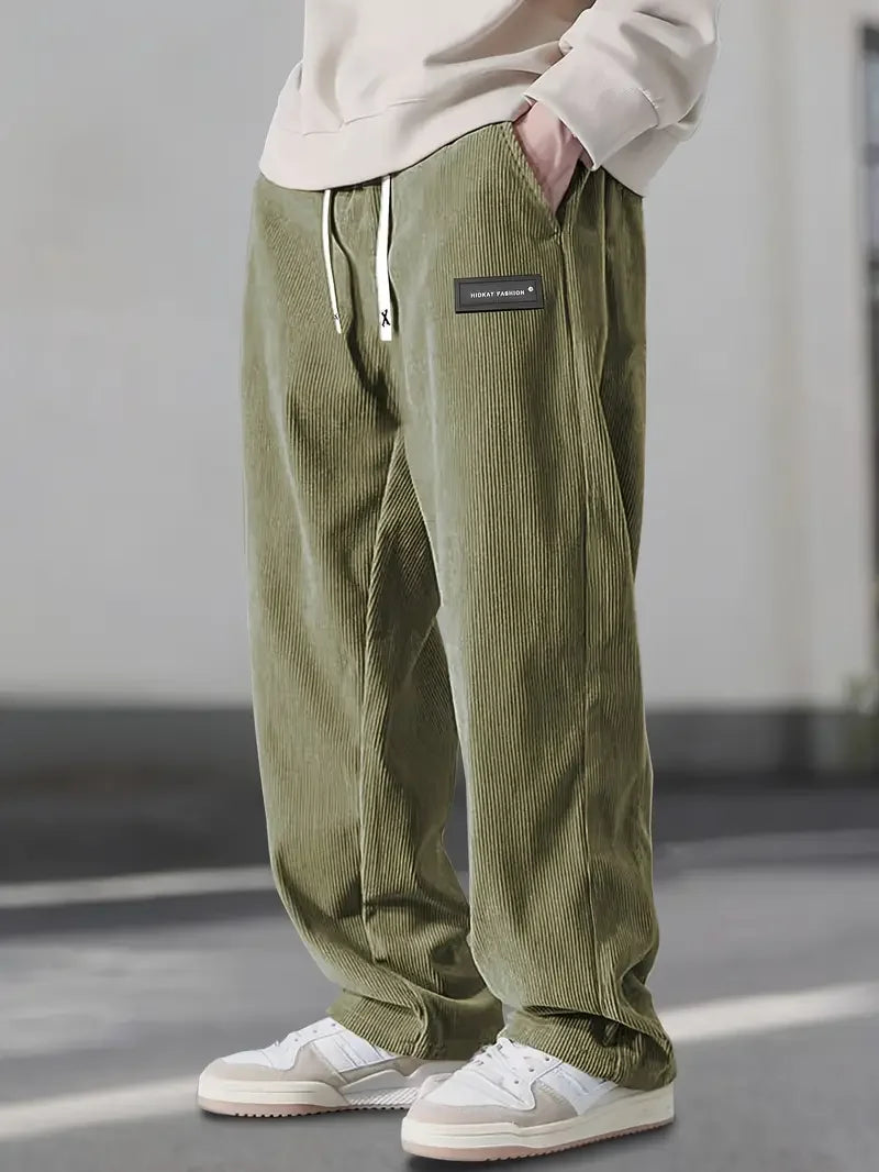 Siyaje | Pantalon décontracté large en velours côtelé