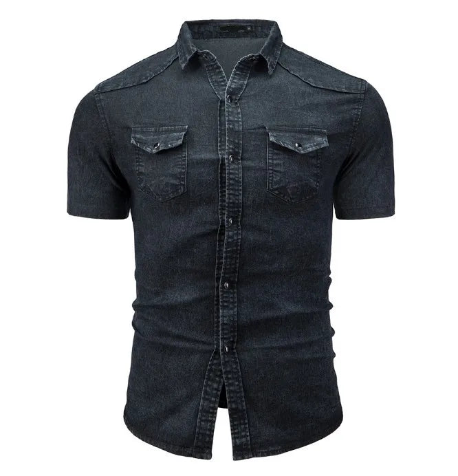 Siyaje | Chemise en denim à manches courtes