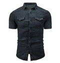 Siyaje | Chemise en denim à manches courtes