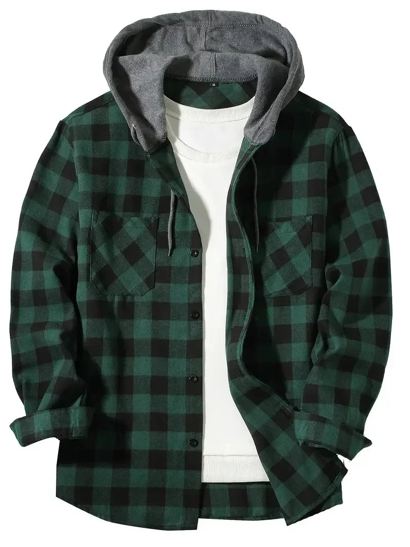 Siyaje | Veste à carreaux pour homme avec doublure chaude