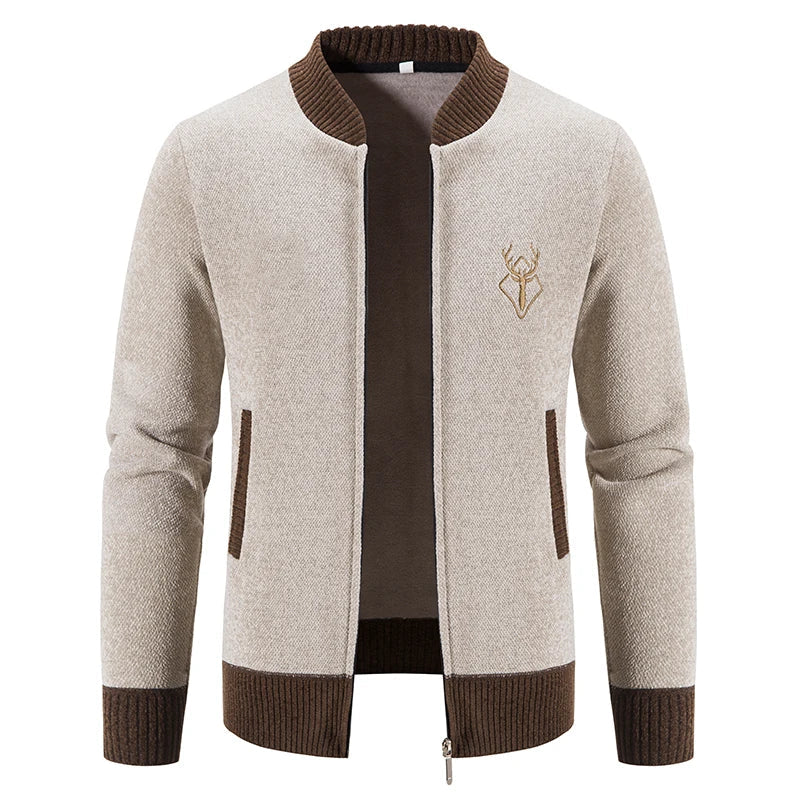 Siyaje | Gilet pour homme en maille avec détail automnal