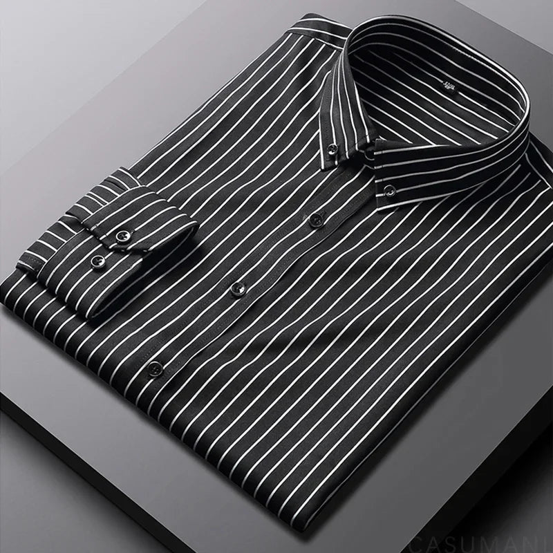 Siyaje | Chemise Casual Rayée pour Hommes