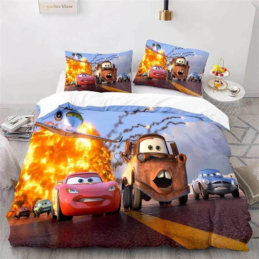 Ensemble de Literie Cars Lightning McQueen – Ensemble Amusant et Confortable pour Enfants