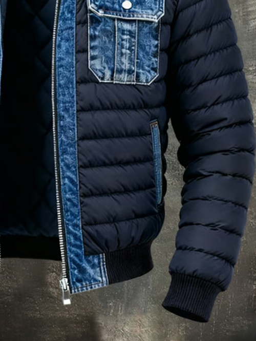 Siyaje | Veste hybride en denim matelassé