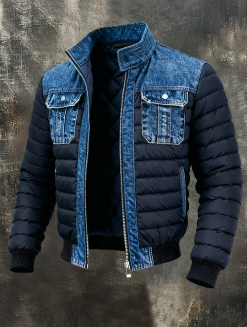Siyaje | Veste hybride en denim matelassé