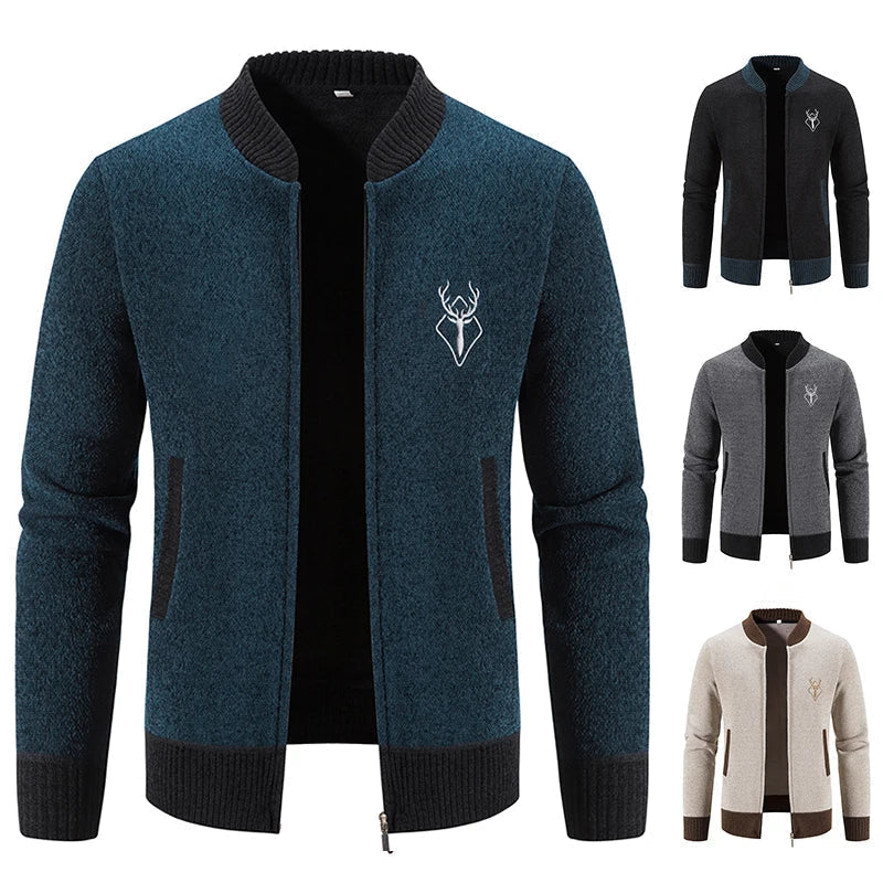 Siyaje | Gilet pour homme en maille avec détail automnal