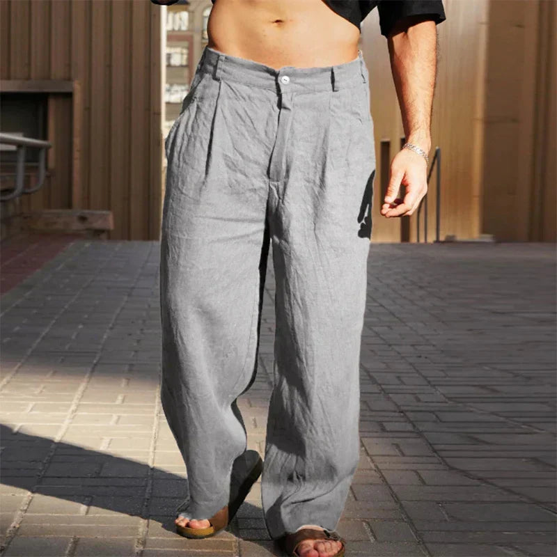 Siyaje | Pantalon large en lin