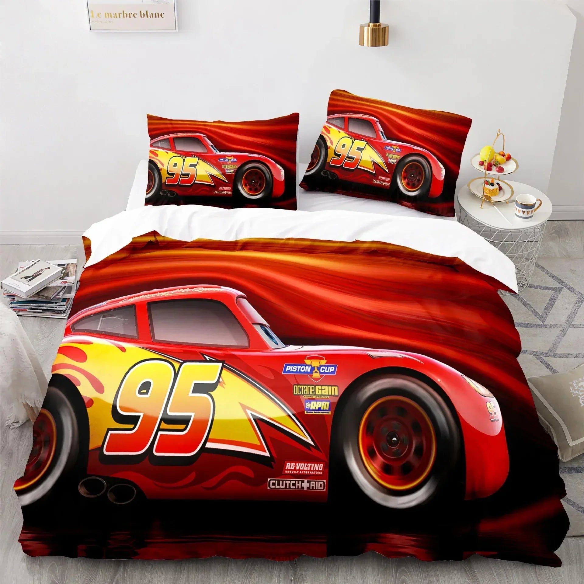 Ensemble de Literie Cars Lightning McQueen – Ensemble Amusant et Confortable pour Enfants