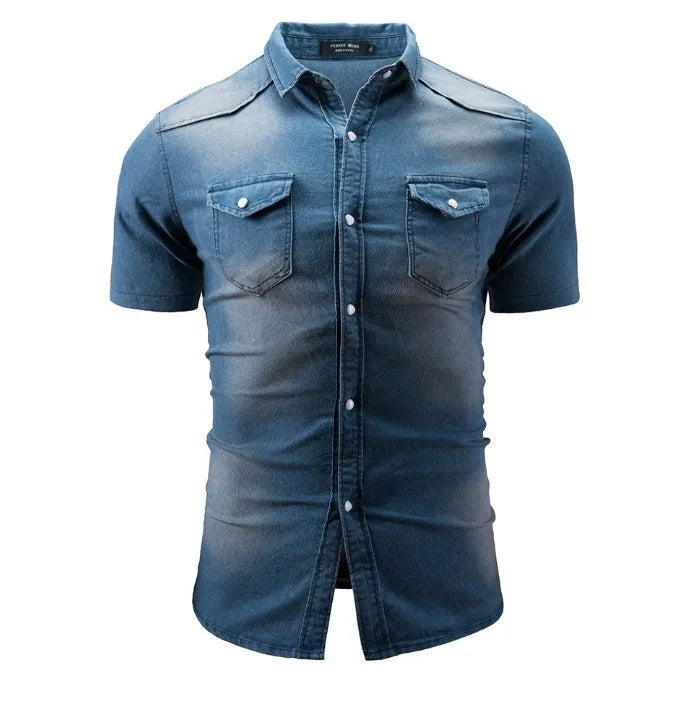 Siyaje | Chemise en jean à manches courtes avec poche